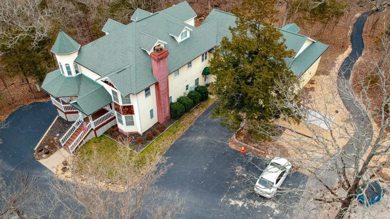 Aerial view of dorm at Camp Barnabas